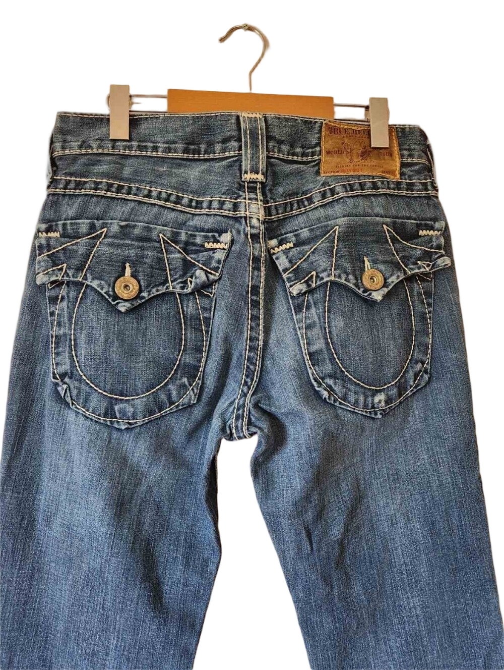 True Religion Billy Big T Distressed Bootcut Jeans 32x33 - Picture 5 of 15